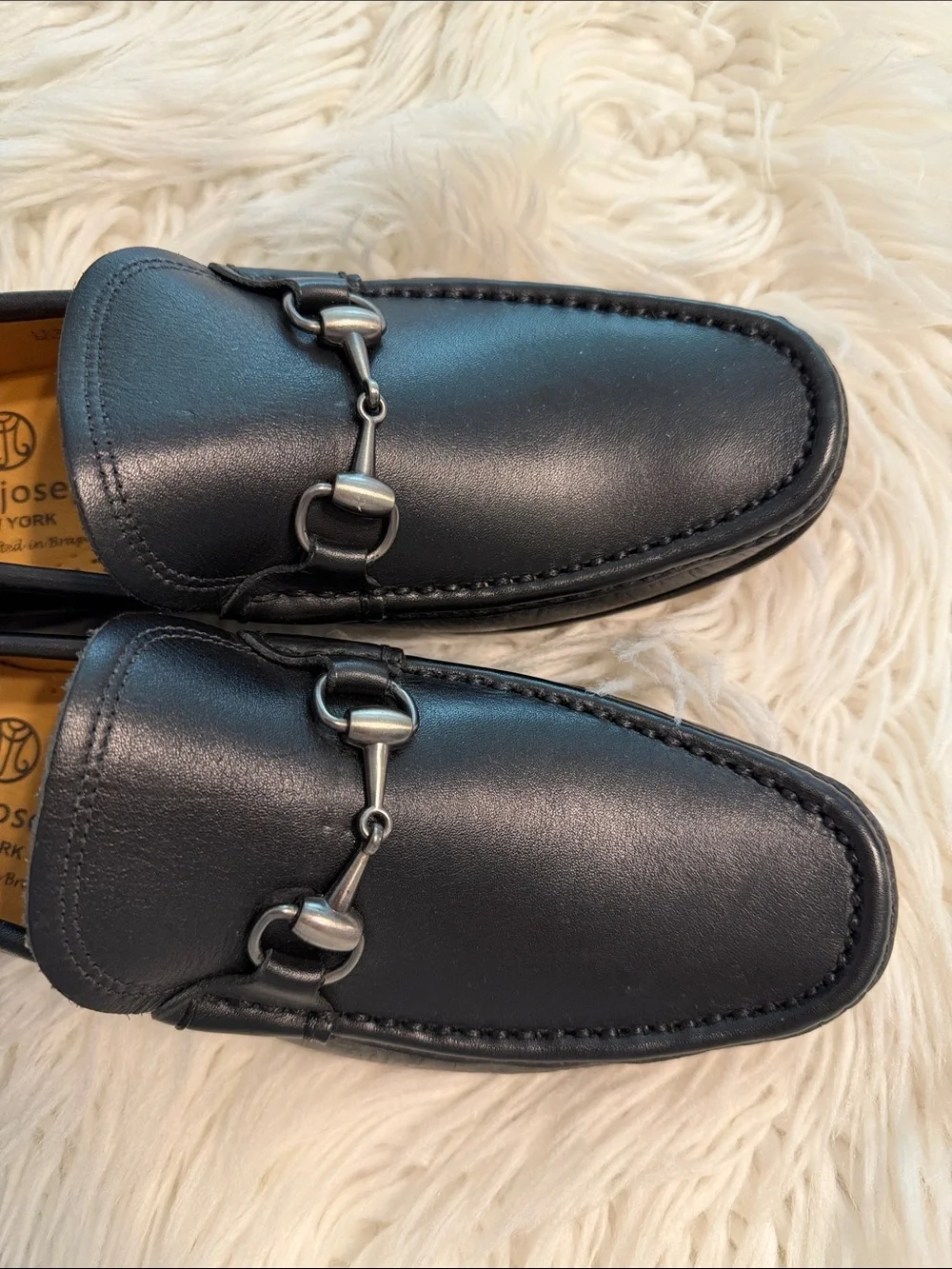 Marc Joseph Black Leather Bit Loafers for Men size 6 BNWOT see all photos